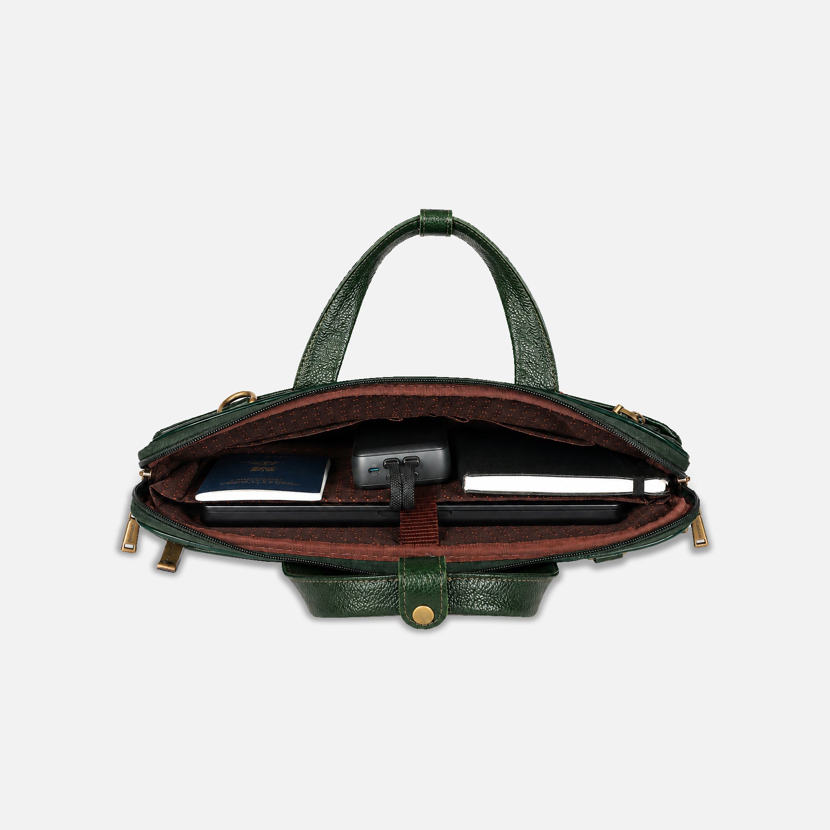 SIGNATURE LAPTOP BAG — GREEN