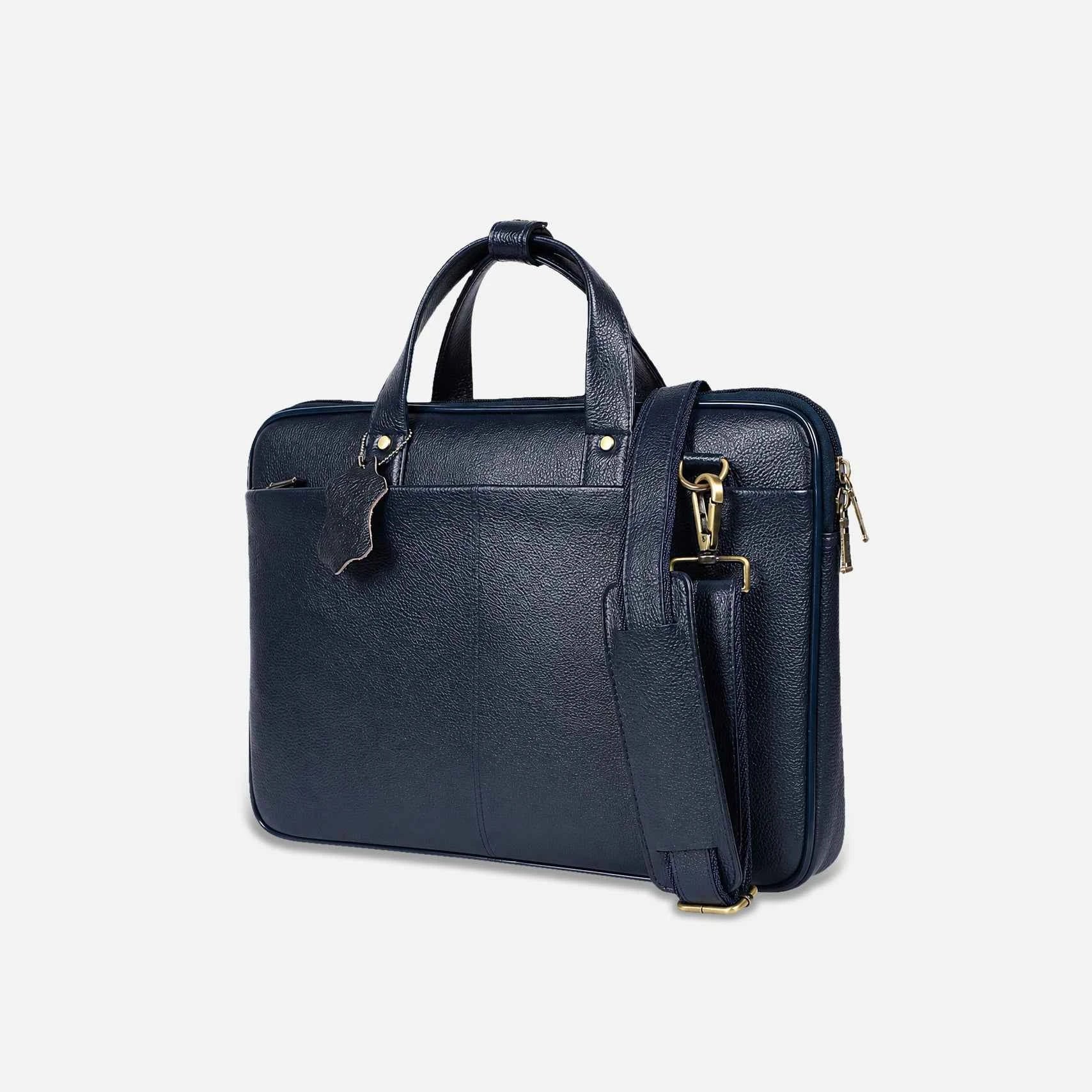 SIGNATURE LAPTOP BAG — NAVY