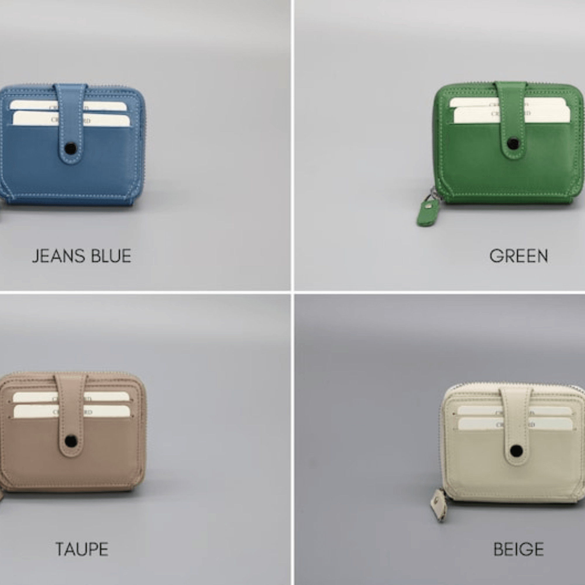 Personalized minimal leather wallet - Leather Shop Factory