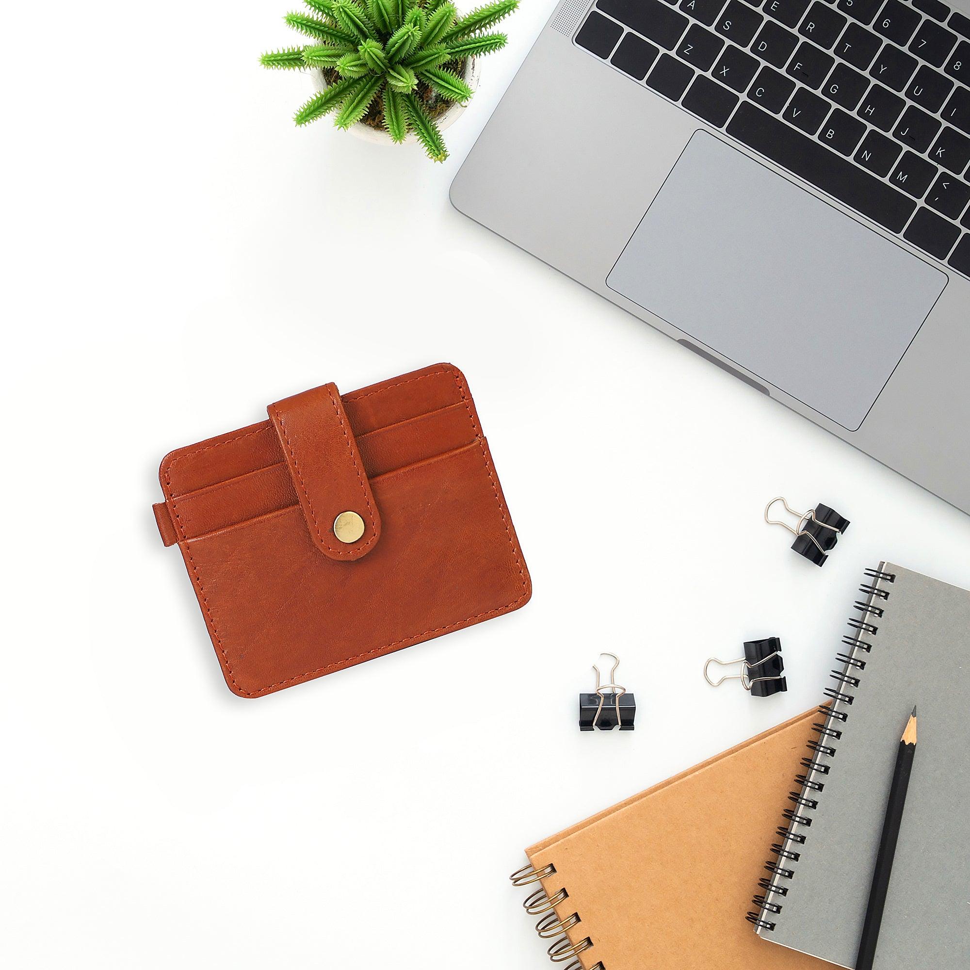 Slim Genuine Leather Card Wallet Men Credit Card ID Holder Pocket Mini Purse - Leather Shop Factory