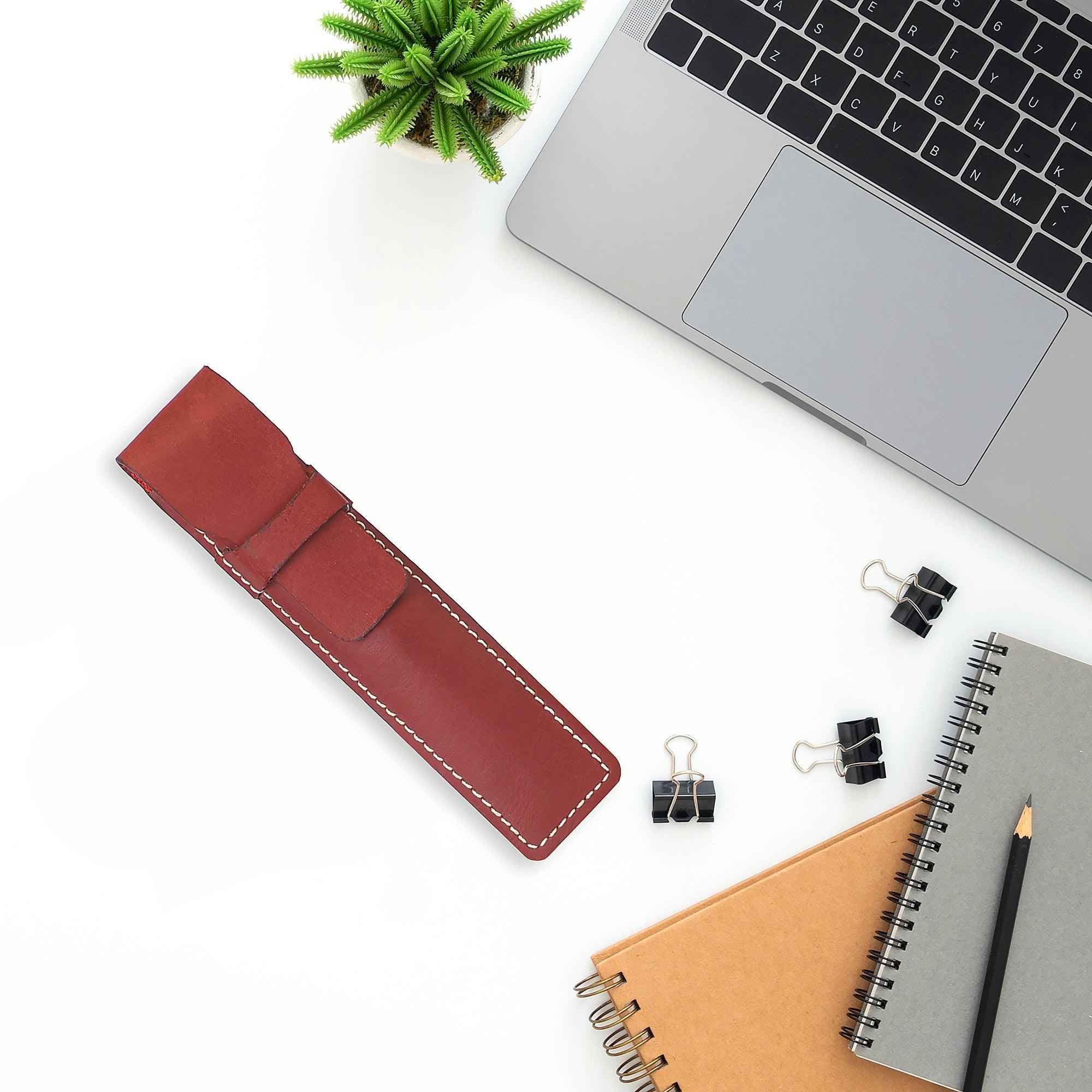 Leather Pen and Pencil Case