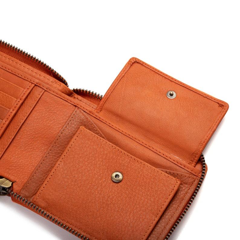Women's Leather Zipper Close Wallet - Leather Shop Factory