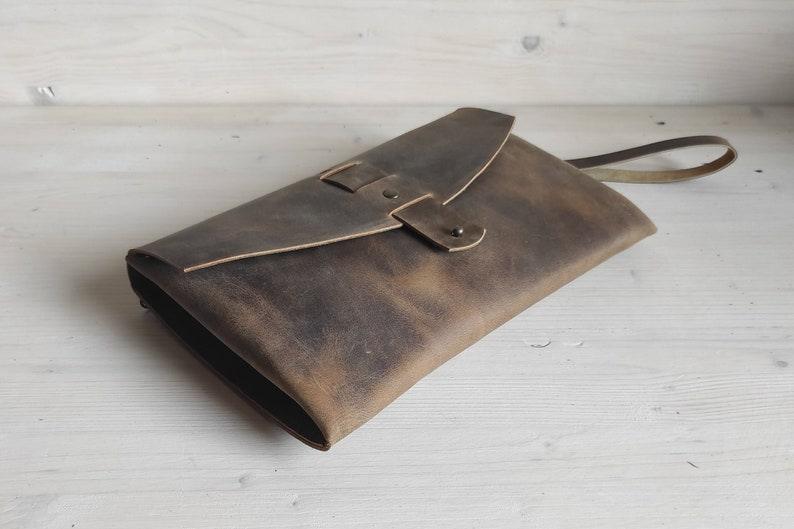 Timeless Envelope Wristlet Clutch - Leather Shop Factory