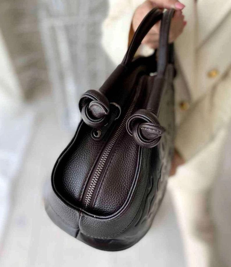 Retro Embossed Leather Bag - Leather Shop Factory