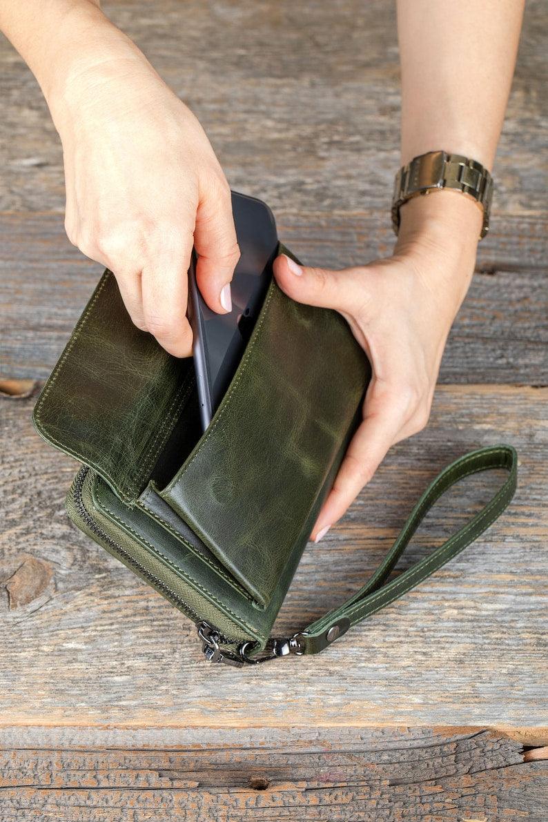 Leather Shop Factory's Ethereal Elegance Wristlet Wallet - Leather Shop Factory