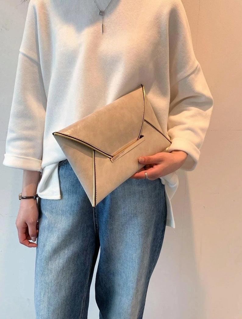Timeless Elegance Envelope Clutch - Leather Shop Factory