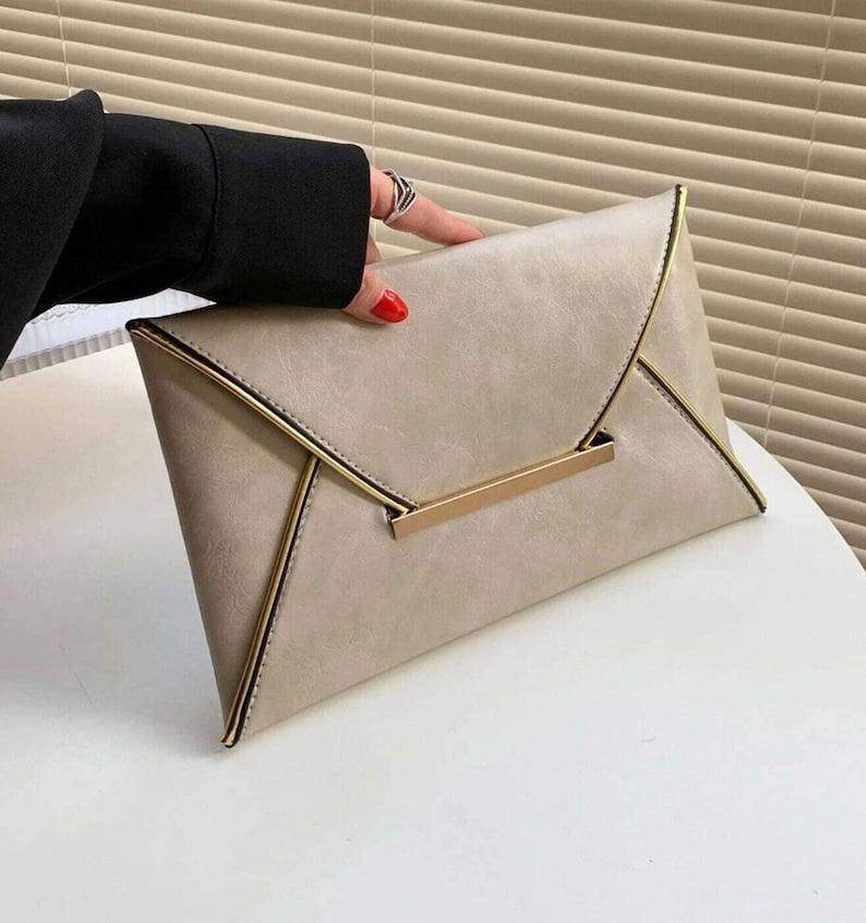 Timeless Elegance Envelope Clutch - Leather Shop Factory