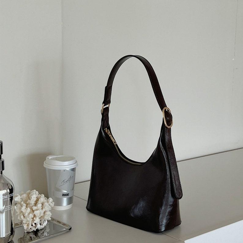 Elegant Vegan Leather Shoulder Bag - Leather Shop Factory