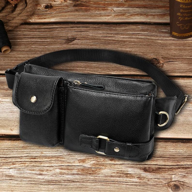 Travel Sling Bag Portable with Large Capacity for Business Gift for Him - Leather Shop Factory