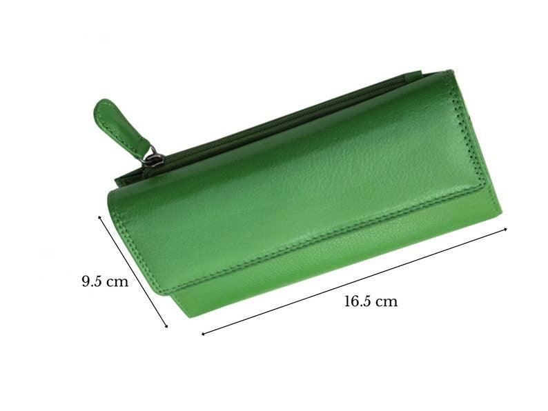 Leather Clutch Trifold Wallet, Wallet For Women With Coin Pocket Wallet - Leather Shop Factory