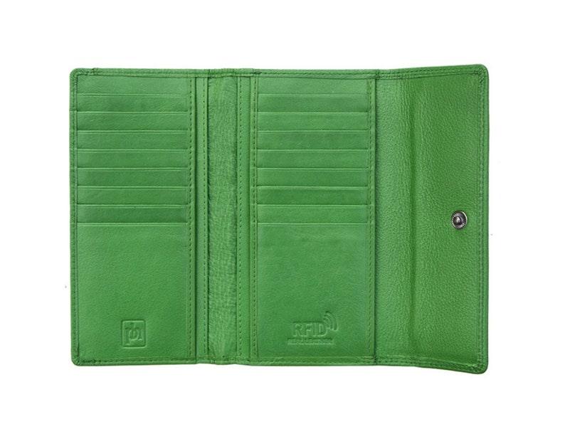 Leather Clutch Trifold Wallet, Wallet For Women With Coin Pocket Wallet - Leather Shop Factory
