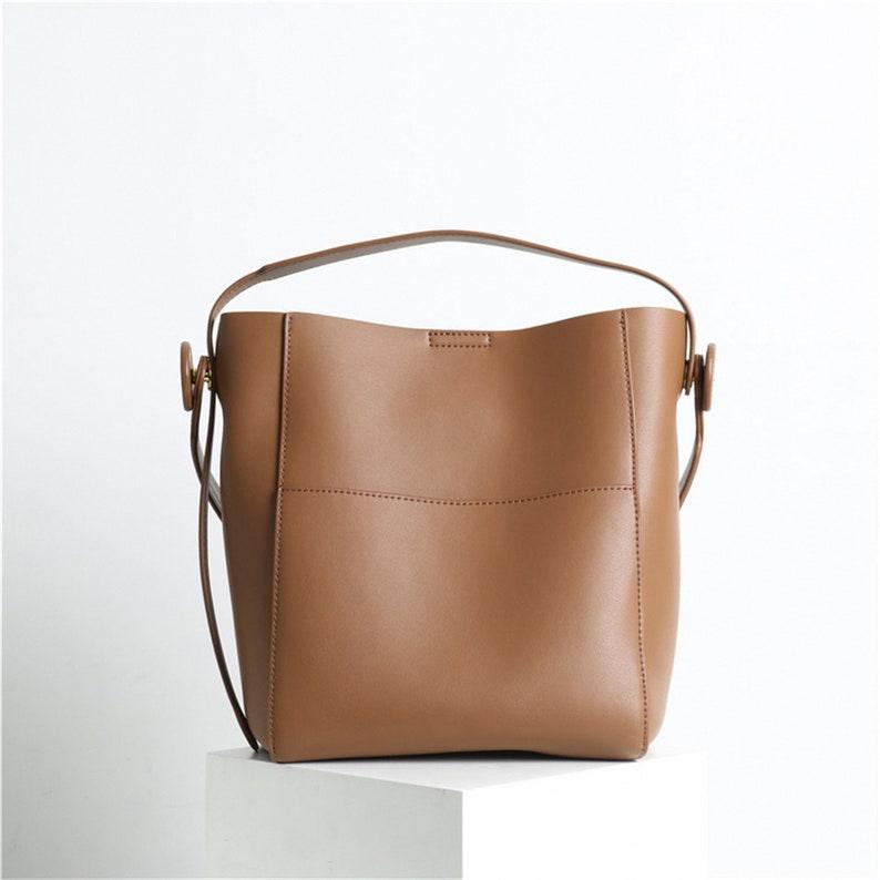 Genuine Leather Bucket Bag - Leather Shop Factory