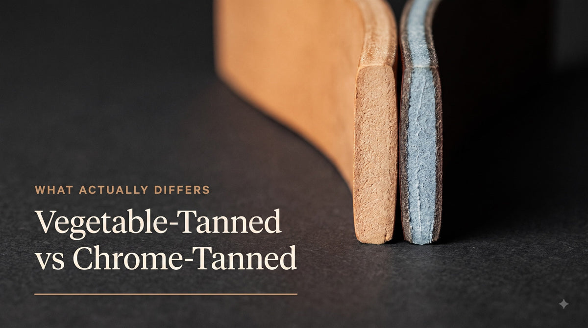 Vegetable-Tanned vs Chrome-Tanned Leather: What Actually Differs