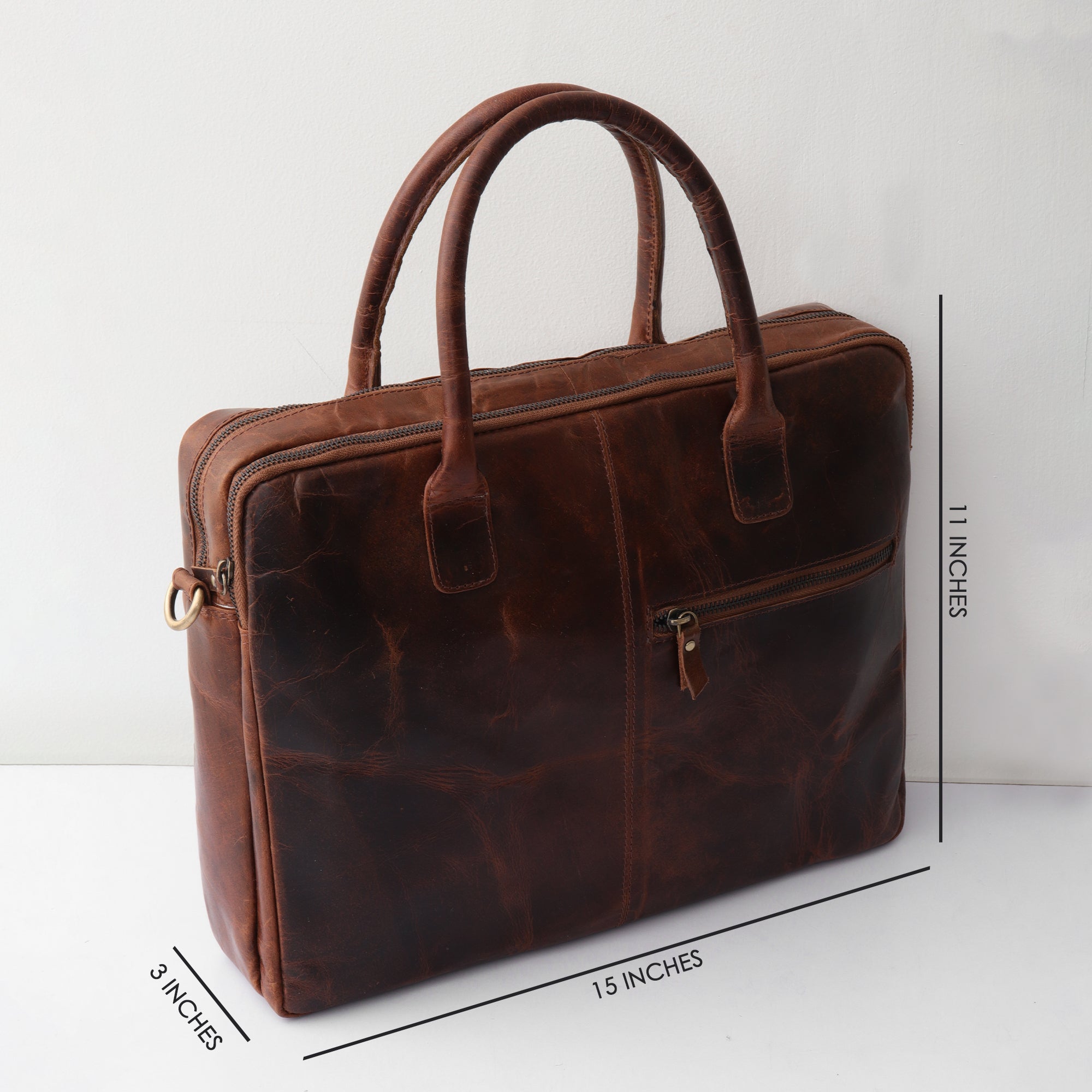 Vintage Leather Executive Laptop Bag