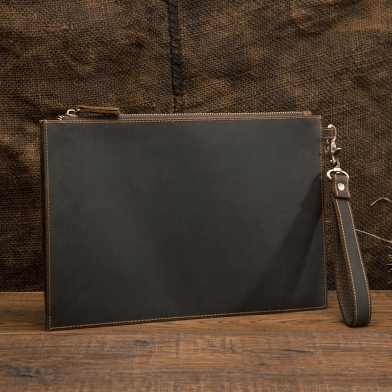 Leather clutch for men mens organizer - Leather Shop Factory