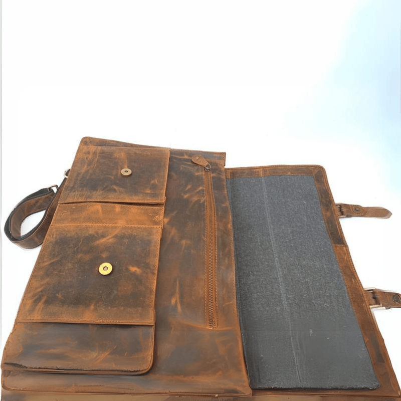 Indian Vintage Elegance Laptop Messenger - Leather Shop Factory