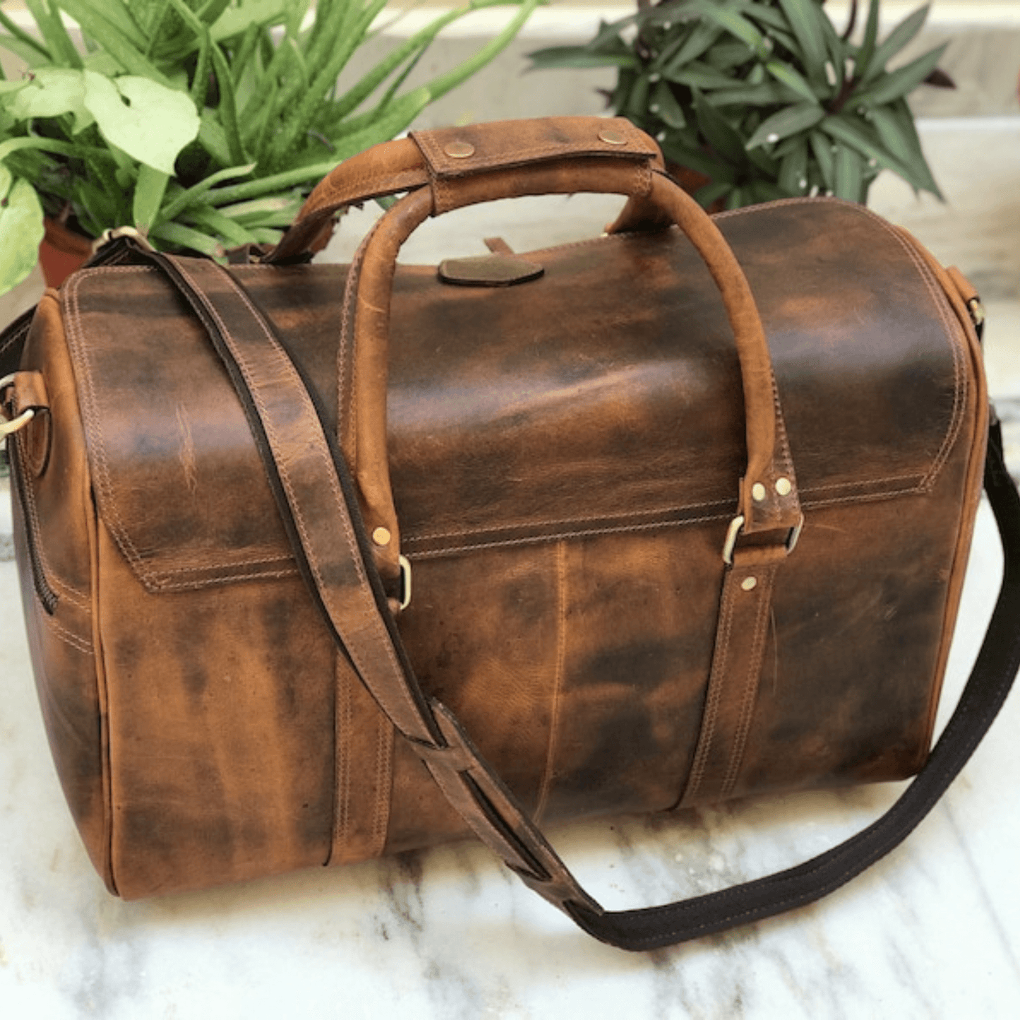 Indian Heritage Secure Voyager Duffle - Leather Shop Factory