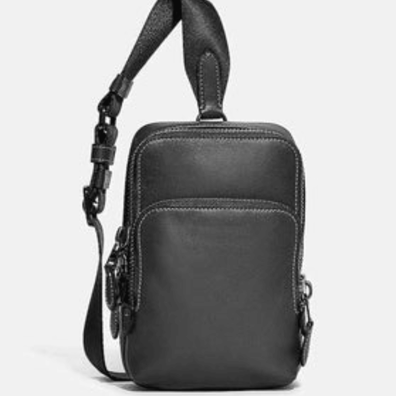 Sling crossbody bag with adjustable - Leather Shop Factory
