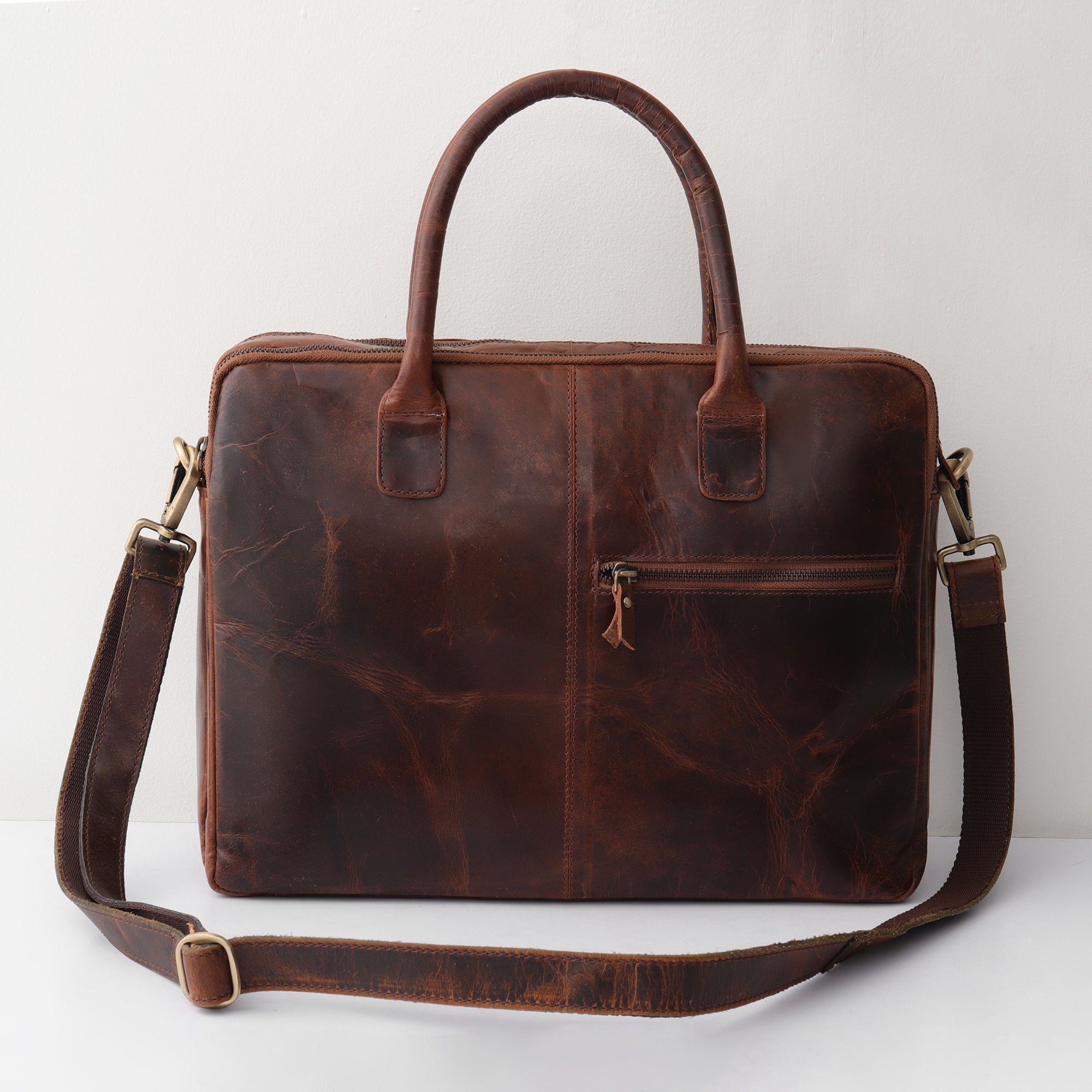 Vintage Leather Executive Laptop Bag