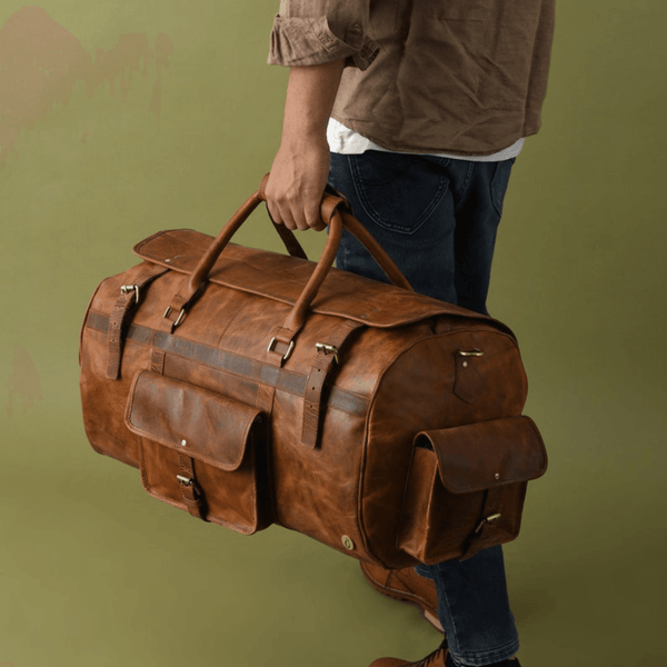 Ethereal Voyager Luxe Travel Bag - Leather Shop Factory
