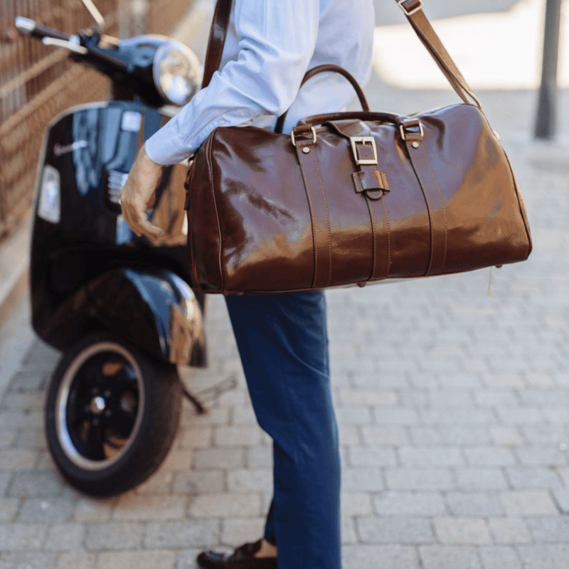 Elysian Voyager Leather Weekender - Leather Shop Factory