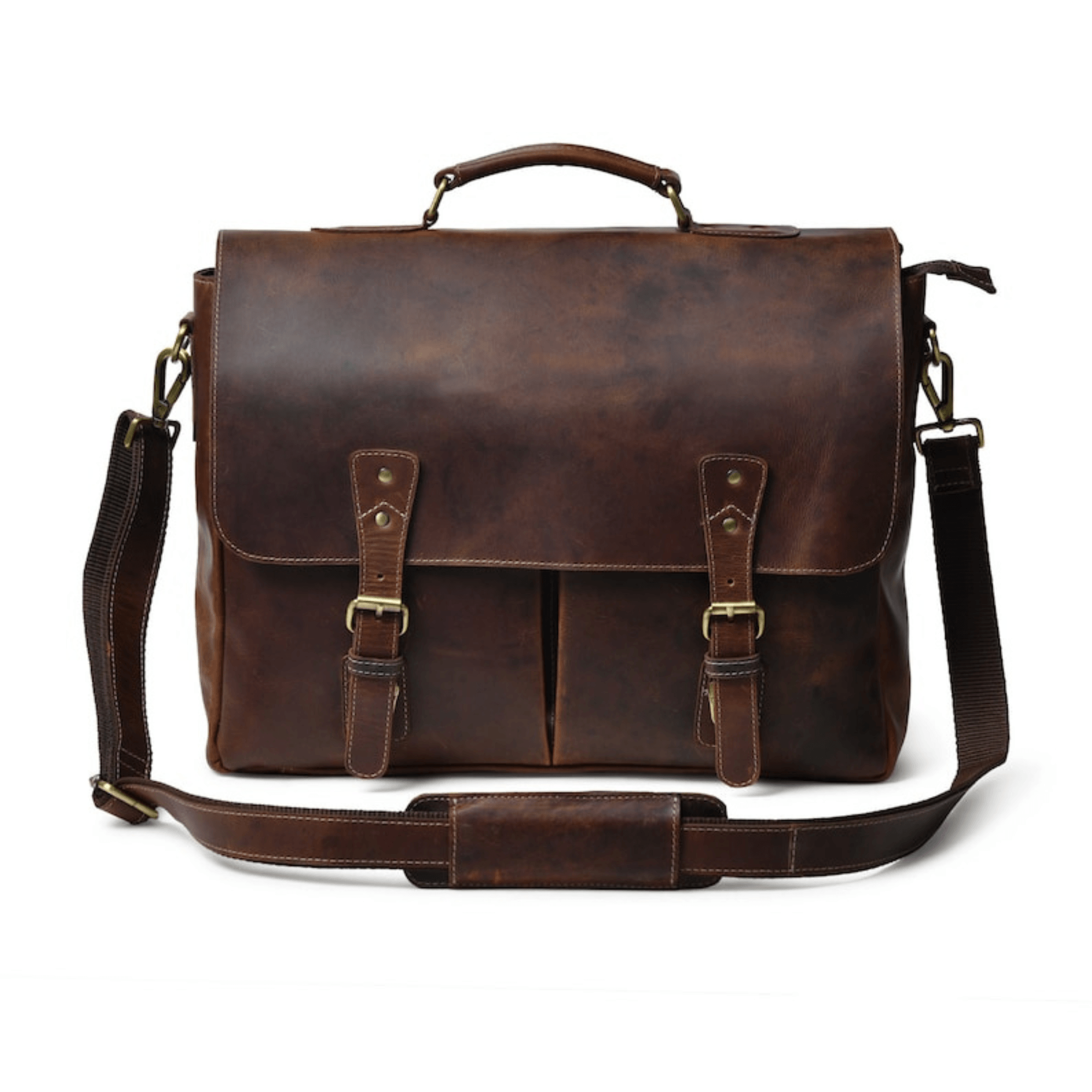 Classic Indian Leather Laptop Messenger - Leather Shop Factory