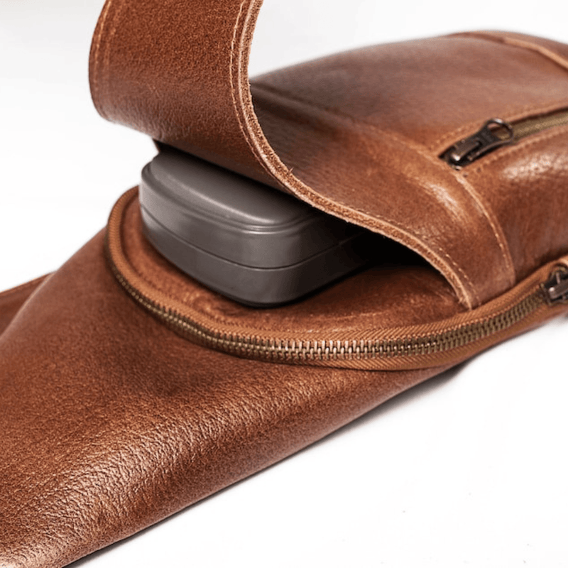 Mens leather sling bag - Leather Shop Factory