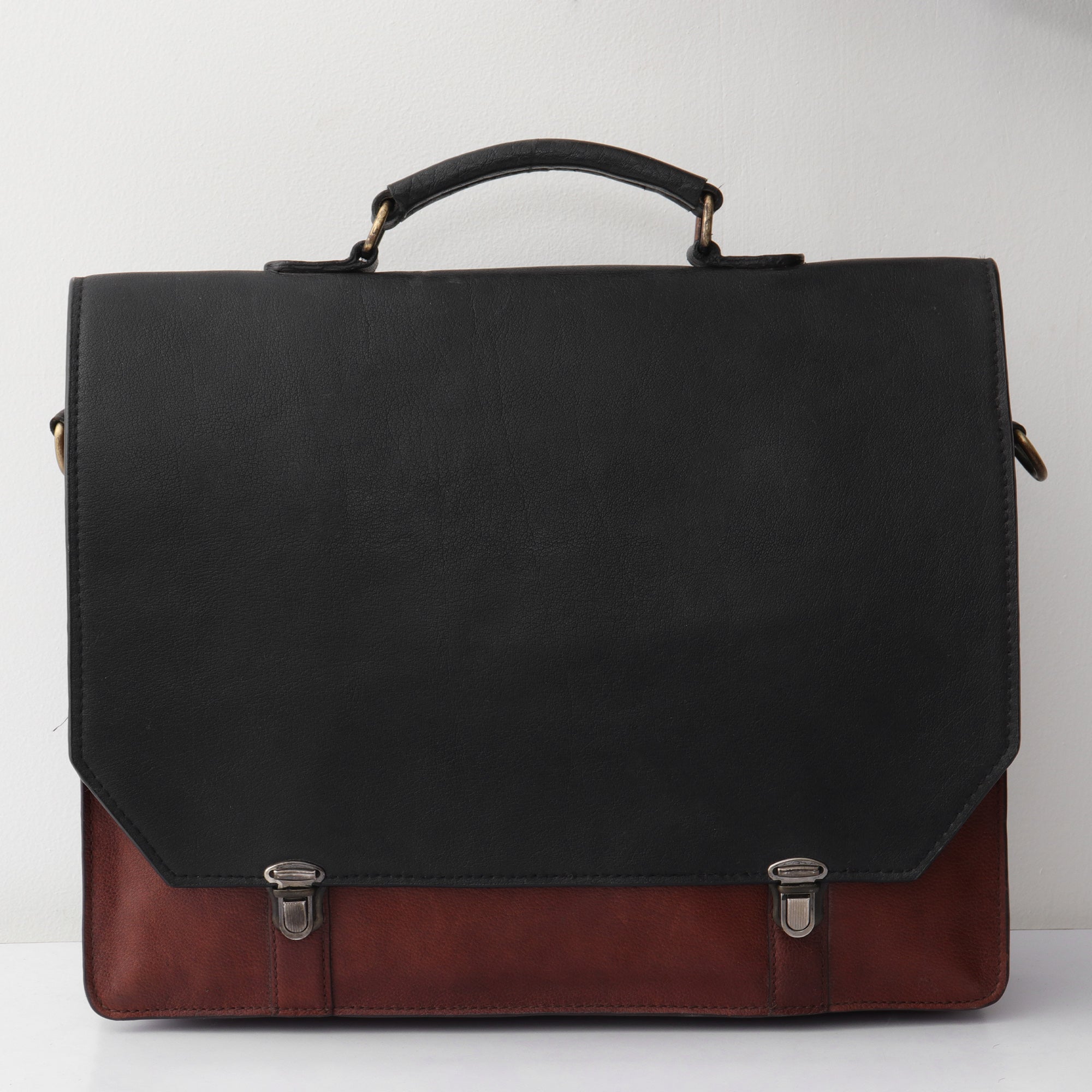 The Executive Two-Tone Leather Briefcase