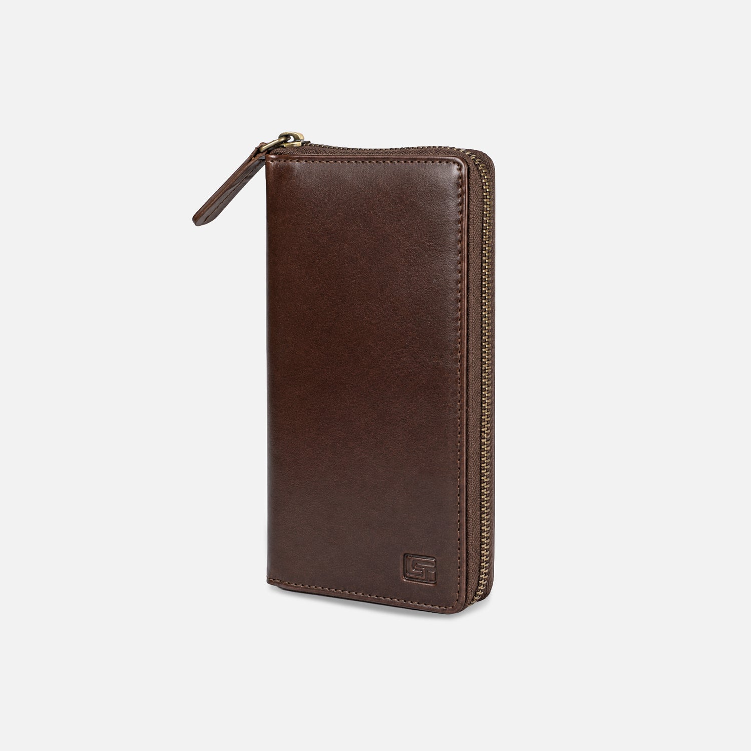 VALE CLUTCH — DARK CHESTNUT
