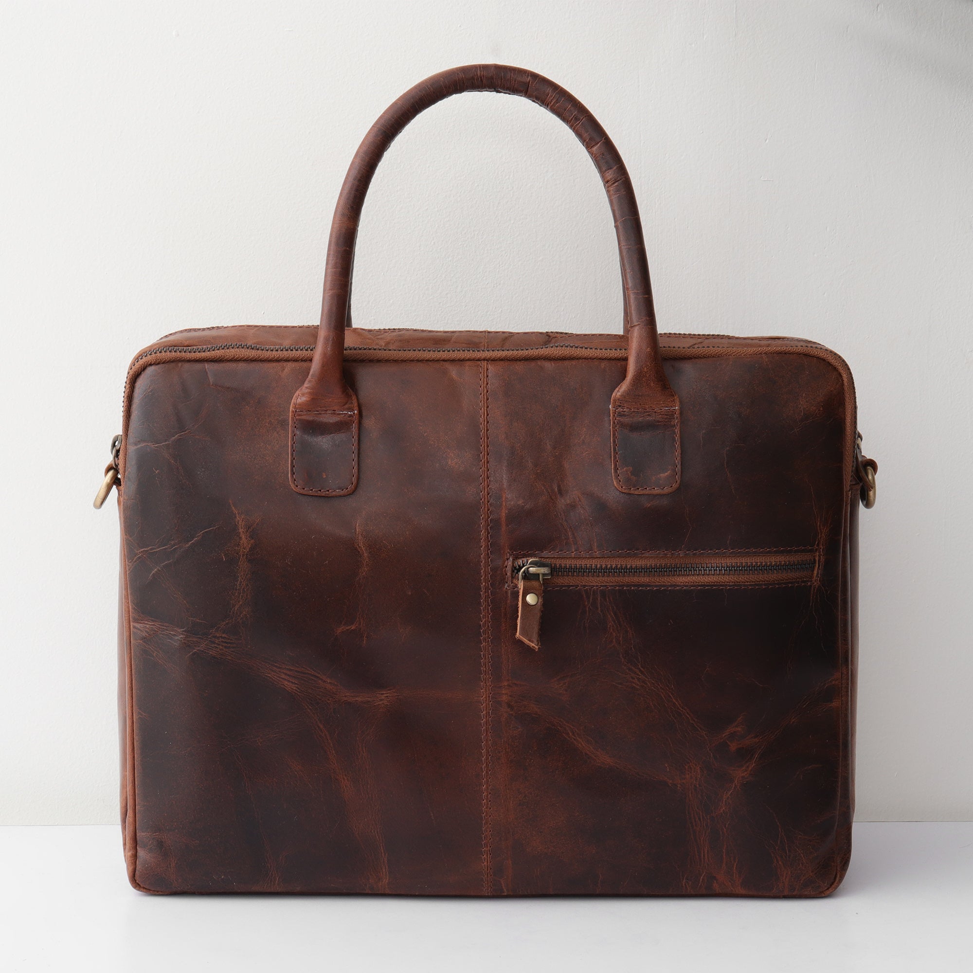 Vintage Leather Executive Laptop Bag