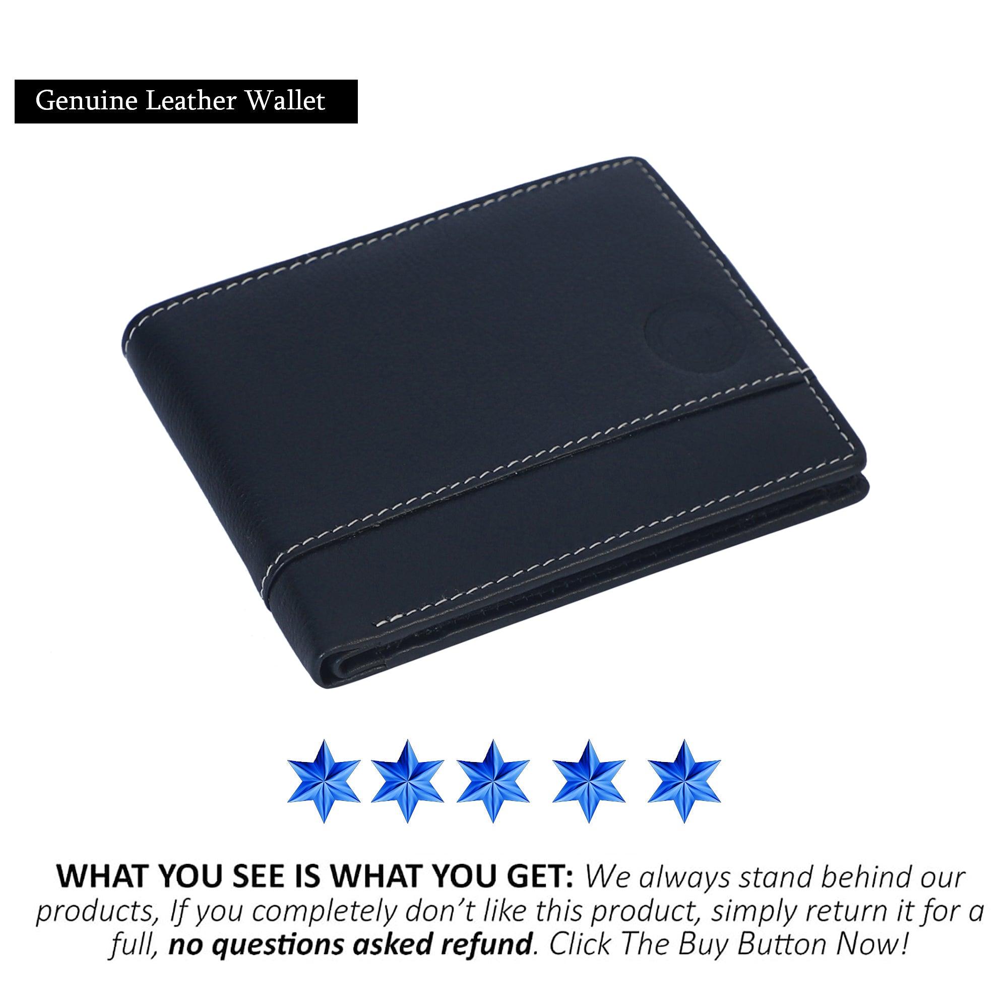 Modern Handcrafted Azure Elegance Wallet - Leather Shop Factory