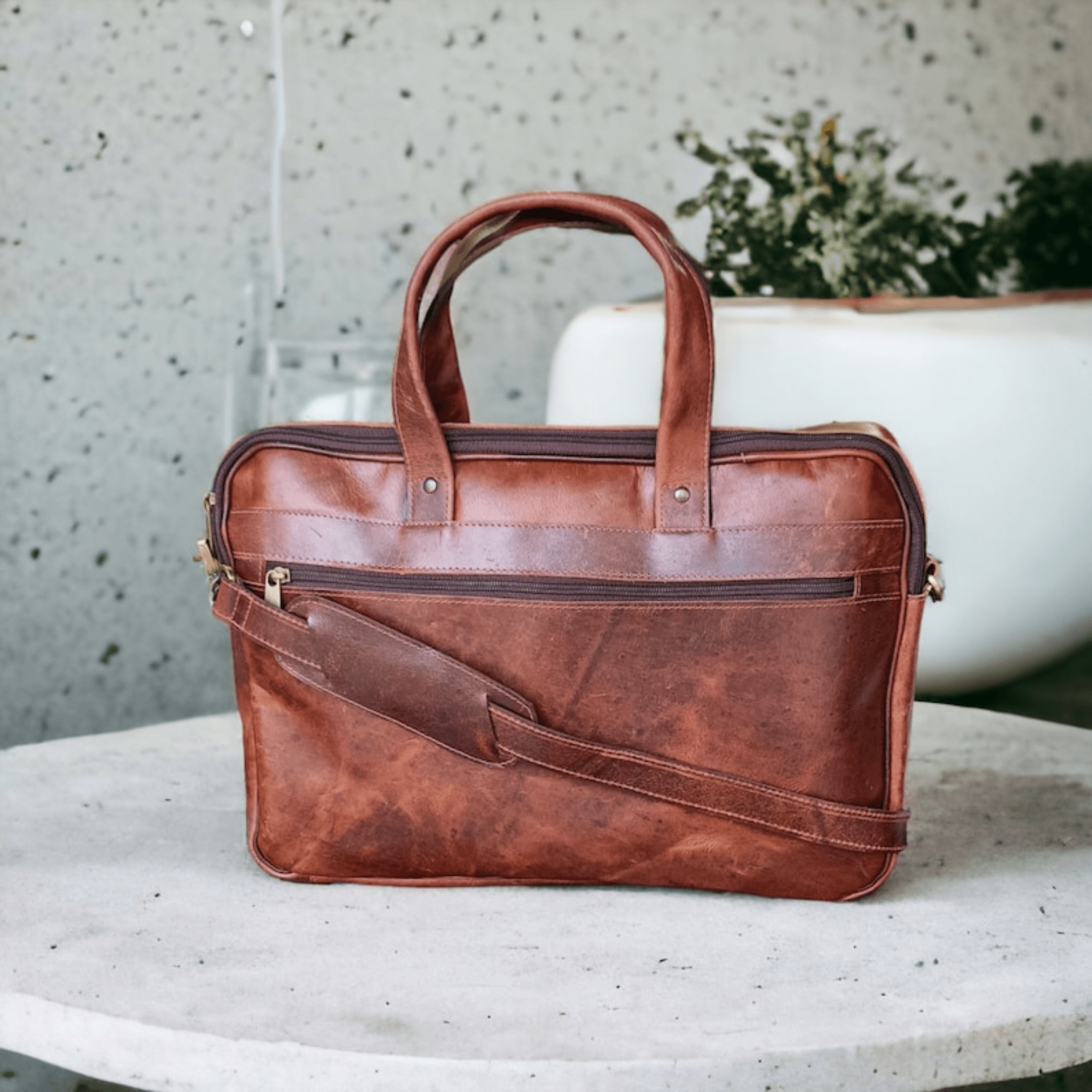 Leather computer bag - Leather Shop Factory