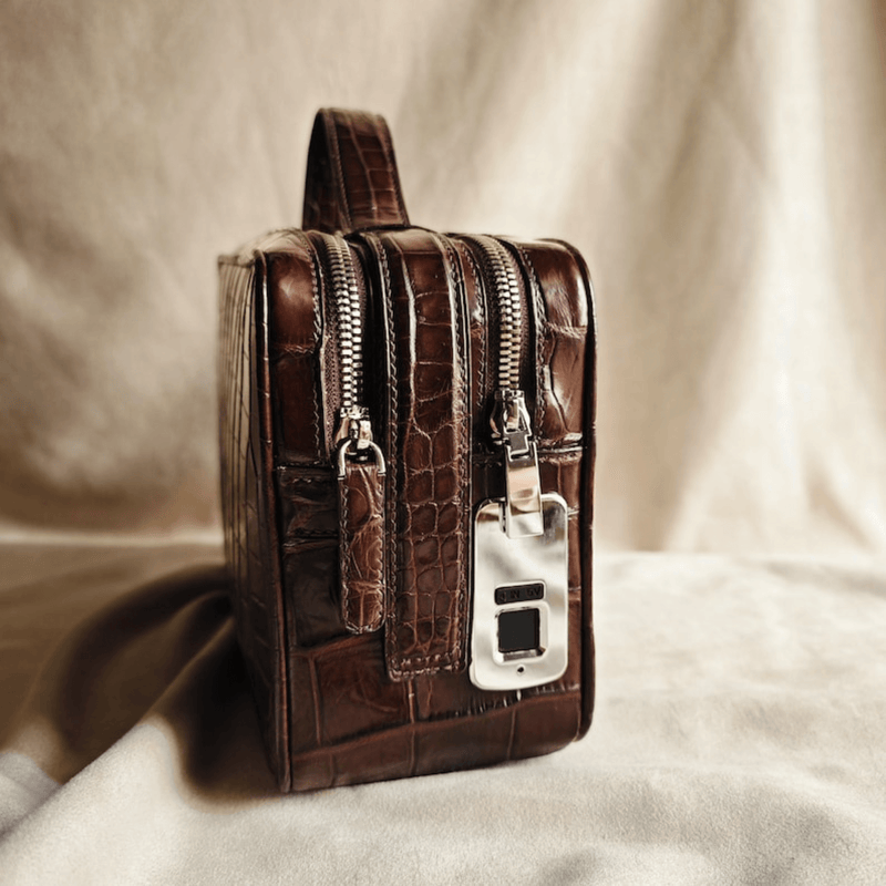 Leather clutch golf alligator mens - Leather Shop Factory