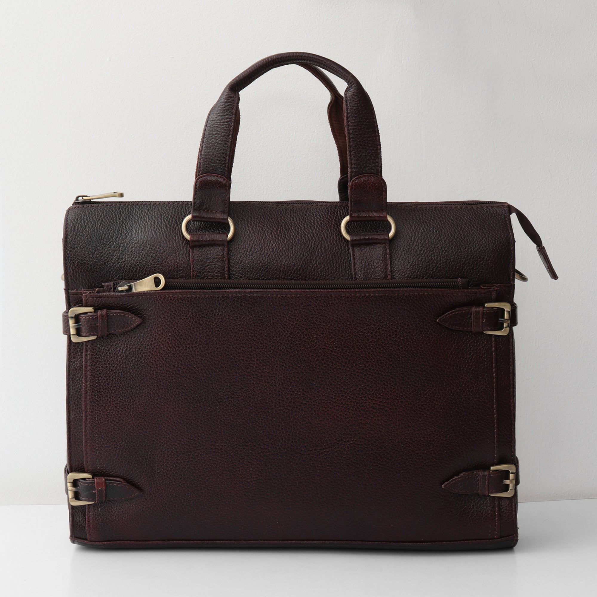 The Vintage Explorer Leather Briefcase - Dark Espresso