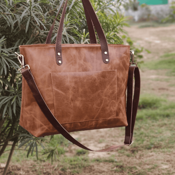 Leather tote bag for women large leather - Leather Shop Factory