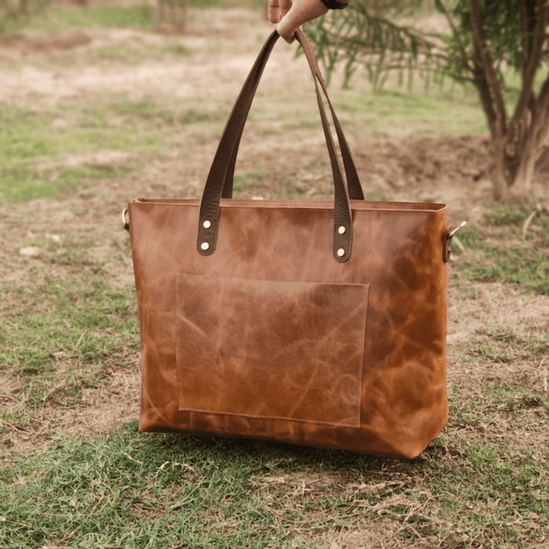 Leather tote bag for women large leather - Leather Shop Factory