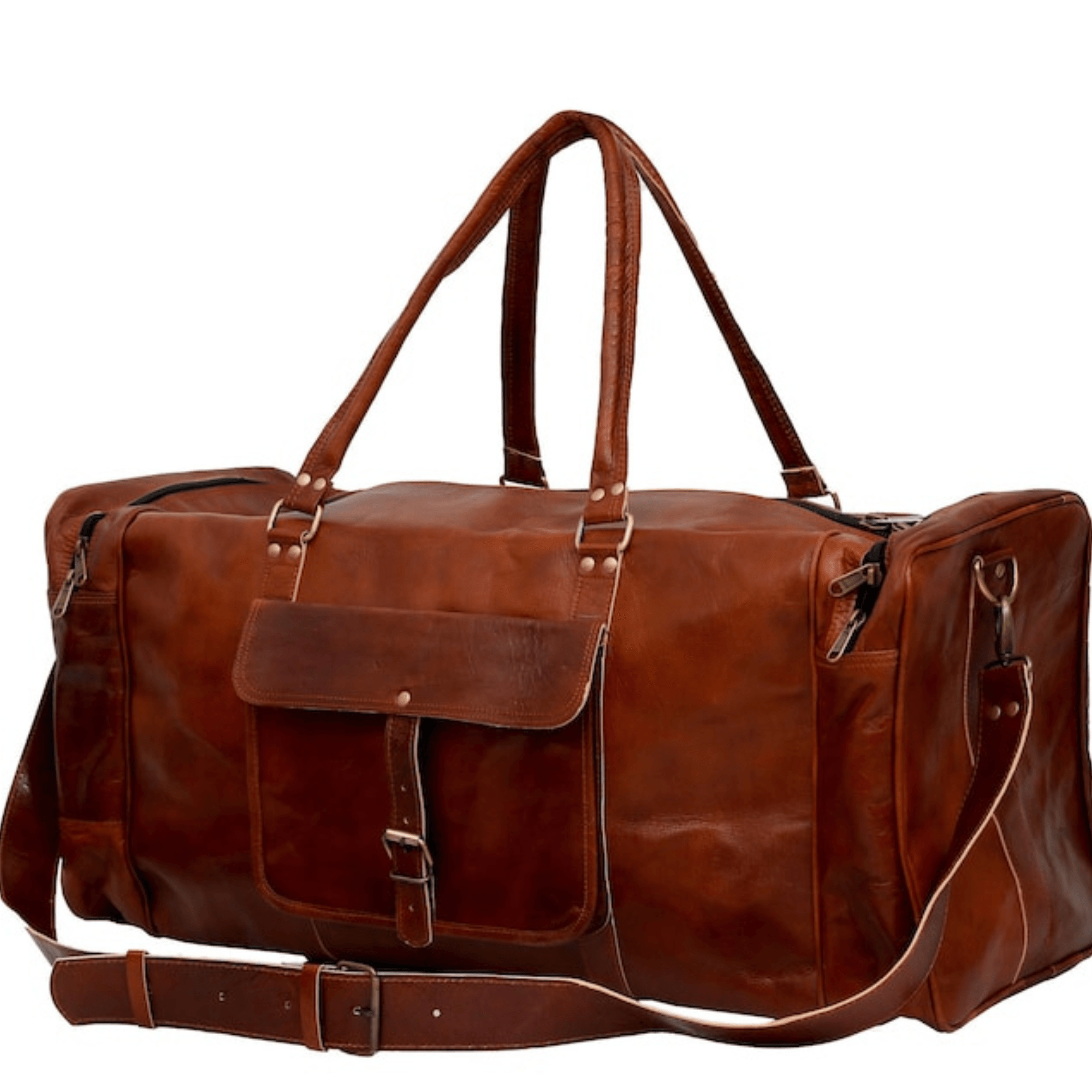 Indian Artisanal Voyager Duffle - Leather Shop Factory