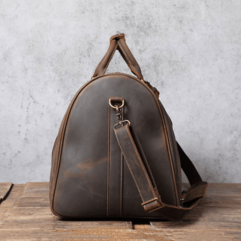 Large Leather Duffel Bag - Leather Shop Factory