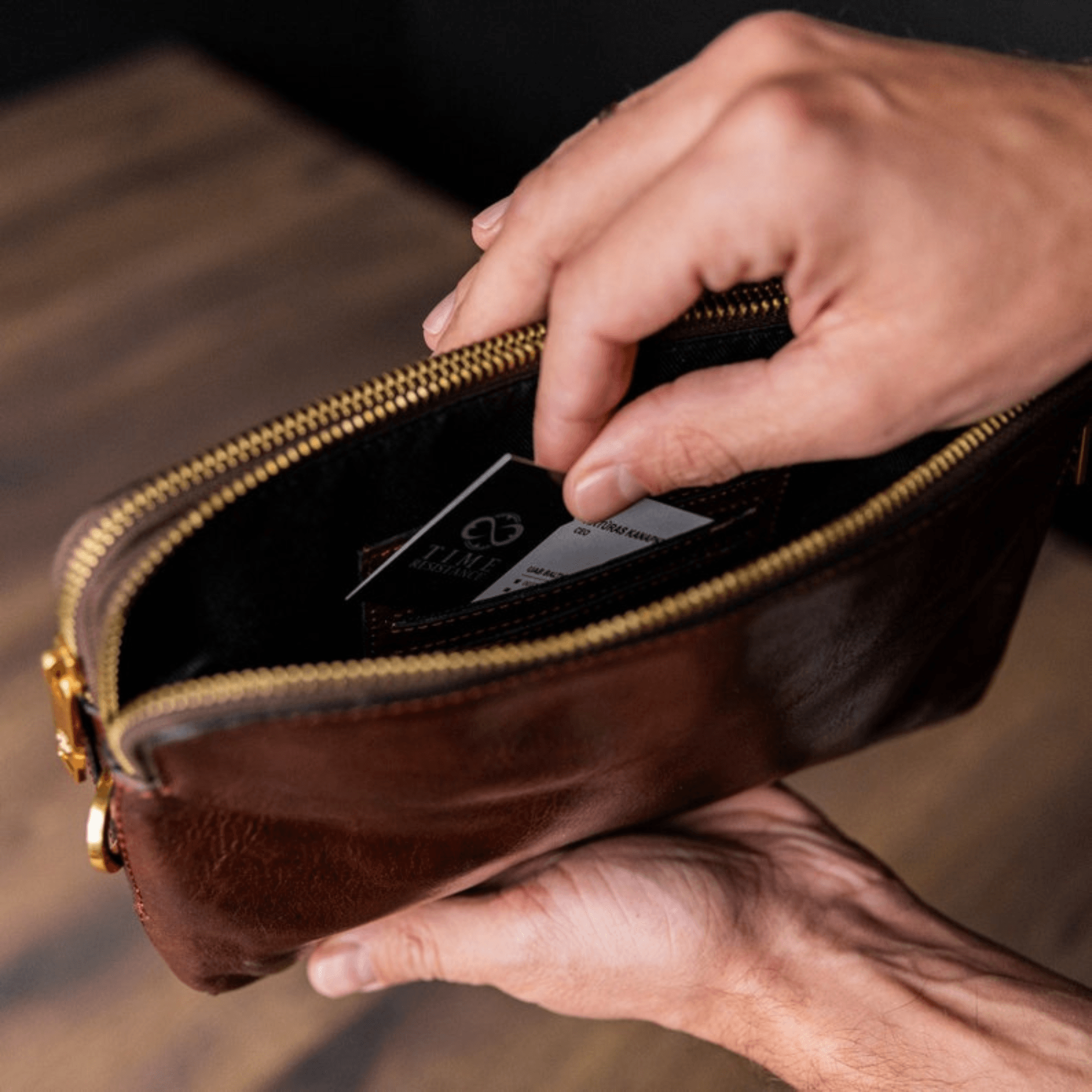 Brown Leather Clutch for Men - Leather Shop Factory