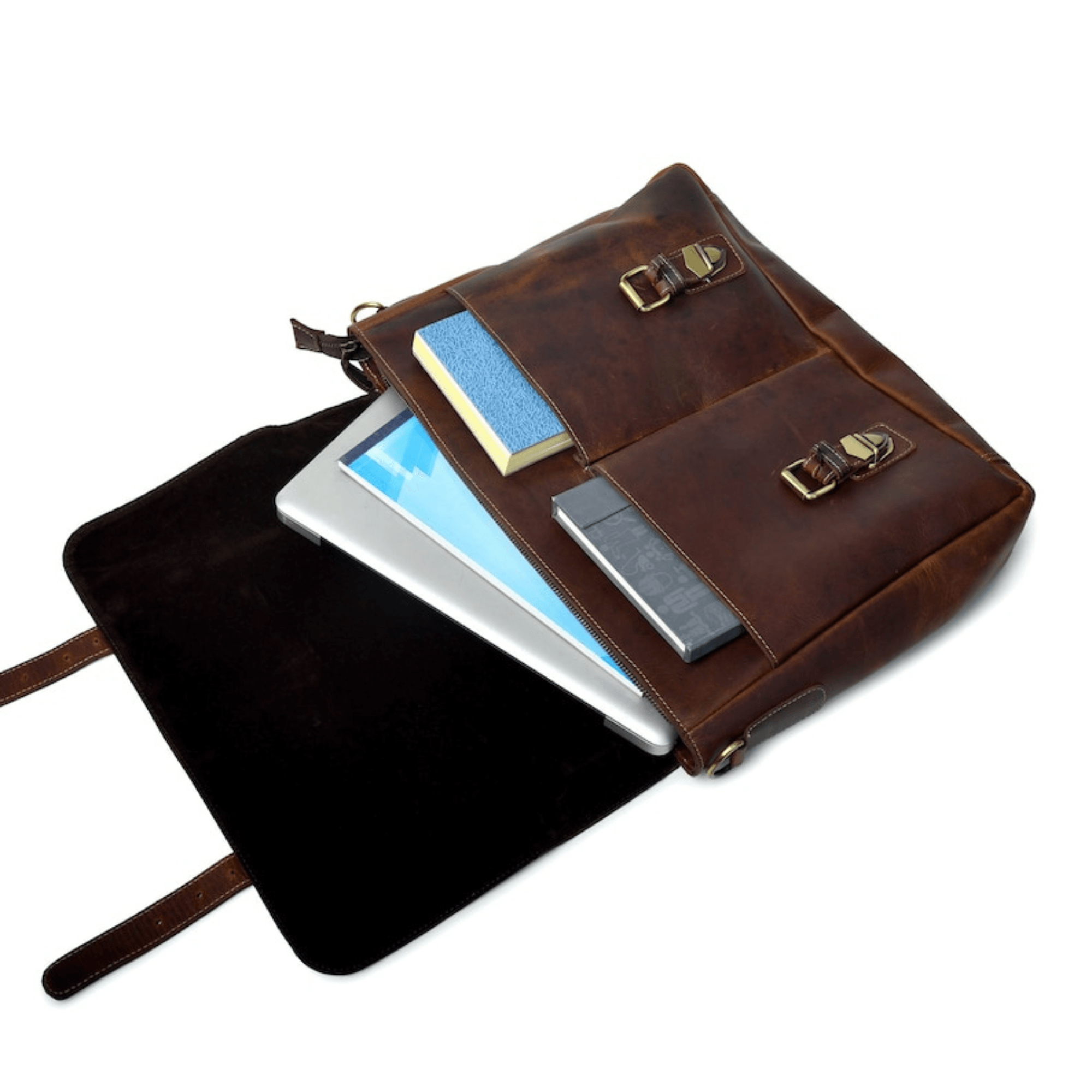 Classic Indian Leather Laptop Messenger - Leather Shop Factory