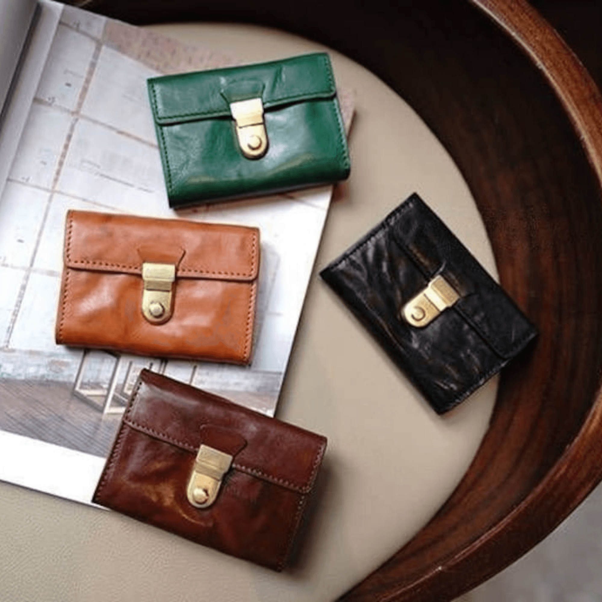 Hand Crafted Top Grain Leather Ladies Wallet - Leather Shop Factory