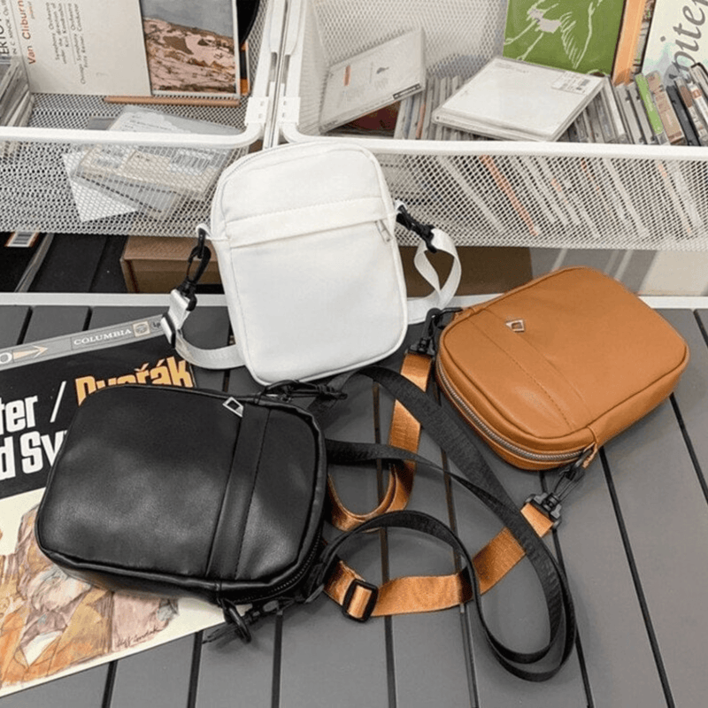 leather-crossbody-bag-square-purse-vegan - Leather Shop Factory
