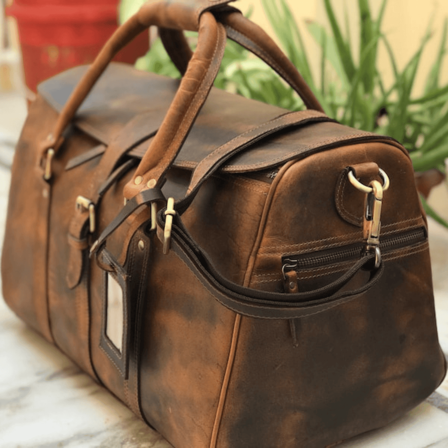 Indian Heritage Secure Voyager Duffle - Leather Shop Factory