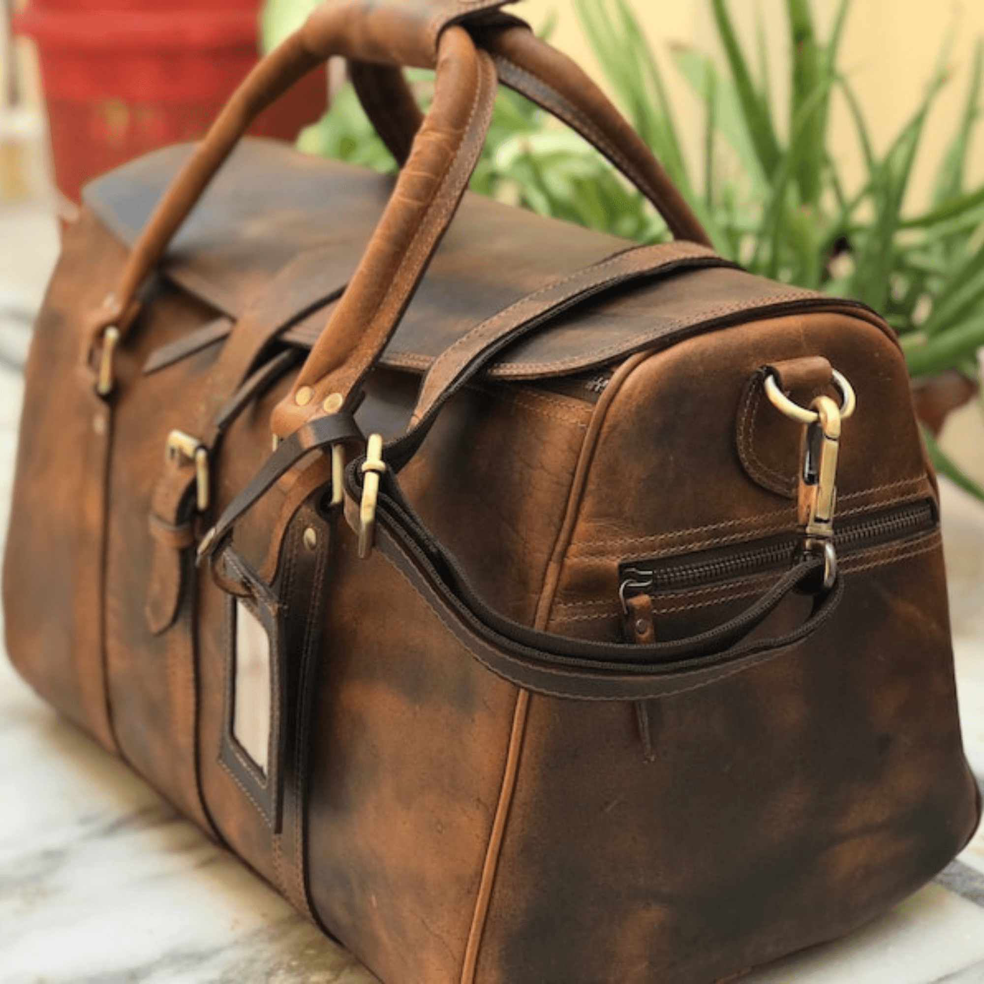 Indian Heritage Secure Voyager Duffle - Leather Shop Factory