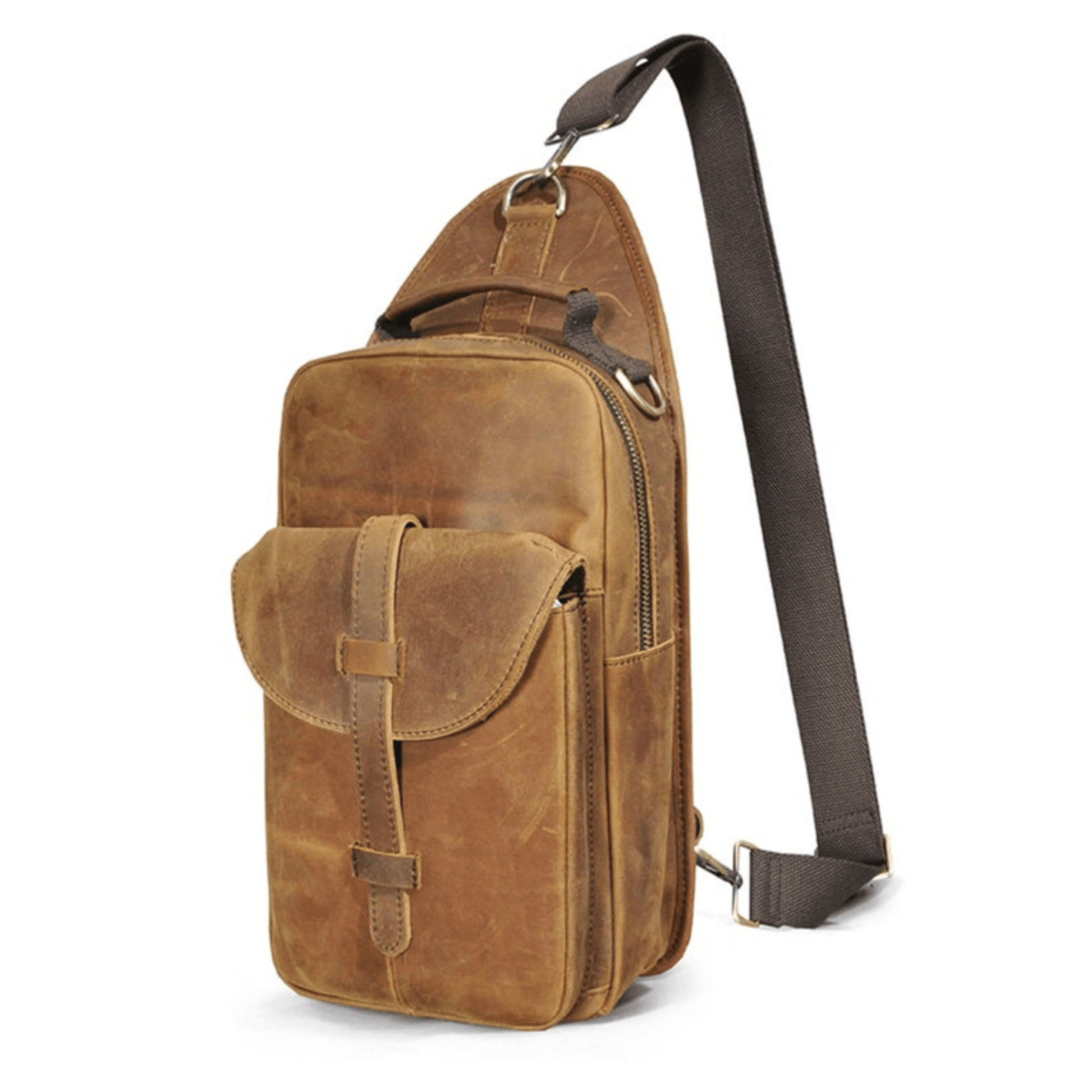 The Urban Adventurer's Leather Sling Bag - Stylish & Practical - Leather Shop Factory