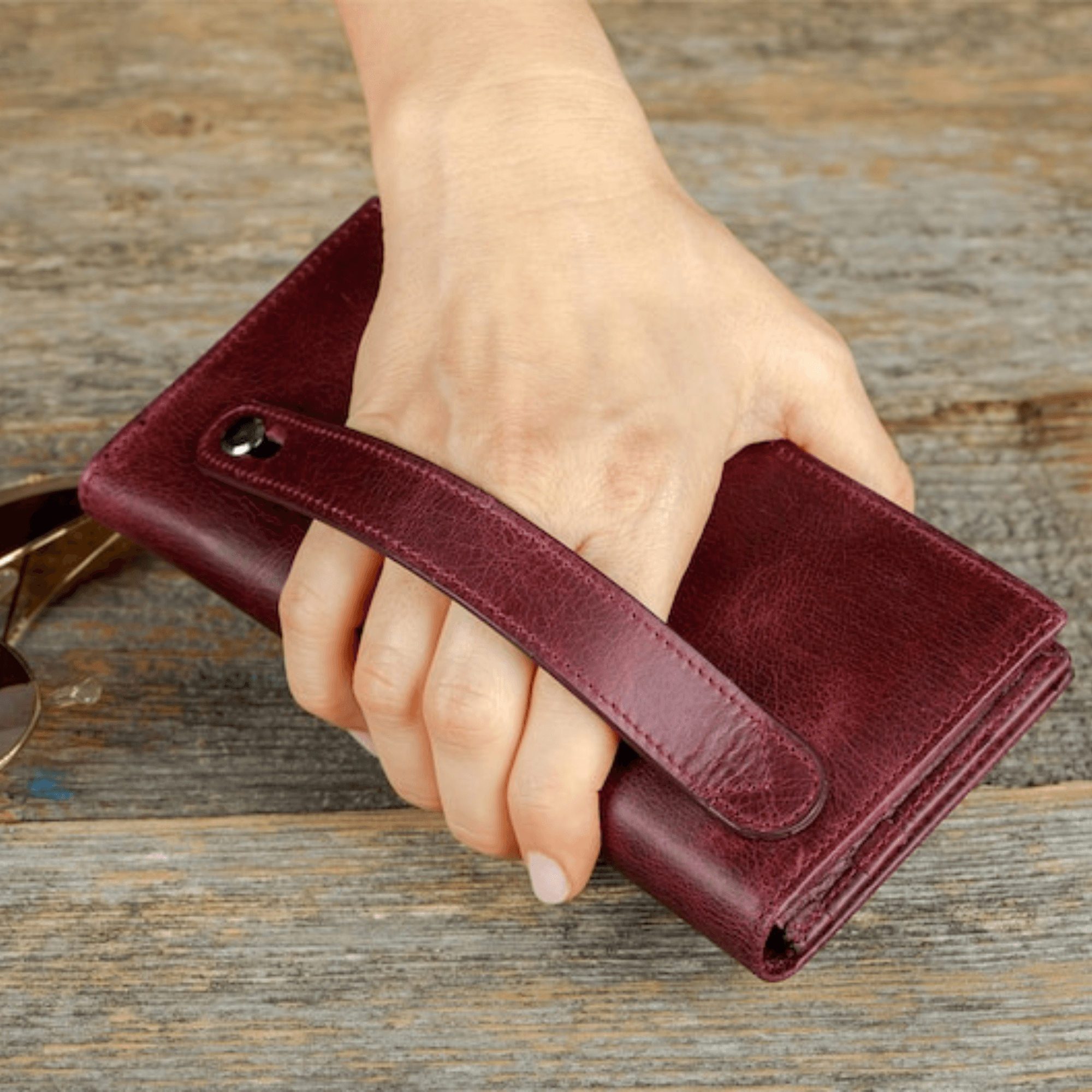 Personalized Leather Clutch Wallet - Leather Shop Factory