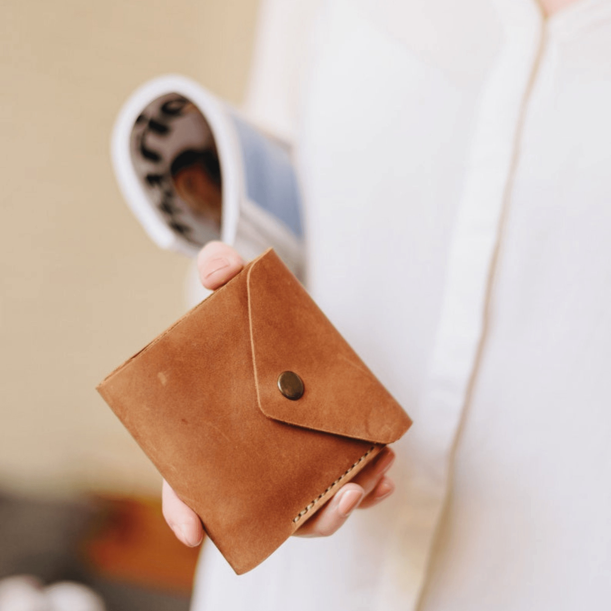 Cash Envelope Leather Wallet - Leather Shop Factory