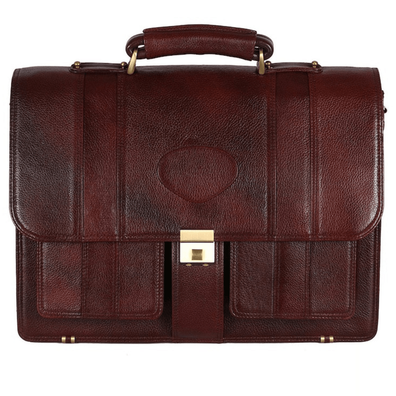 Indian Elegance Business Briefcase - Leather Shop Factory