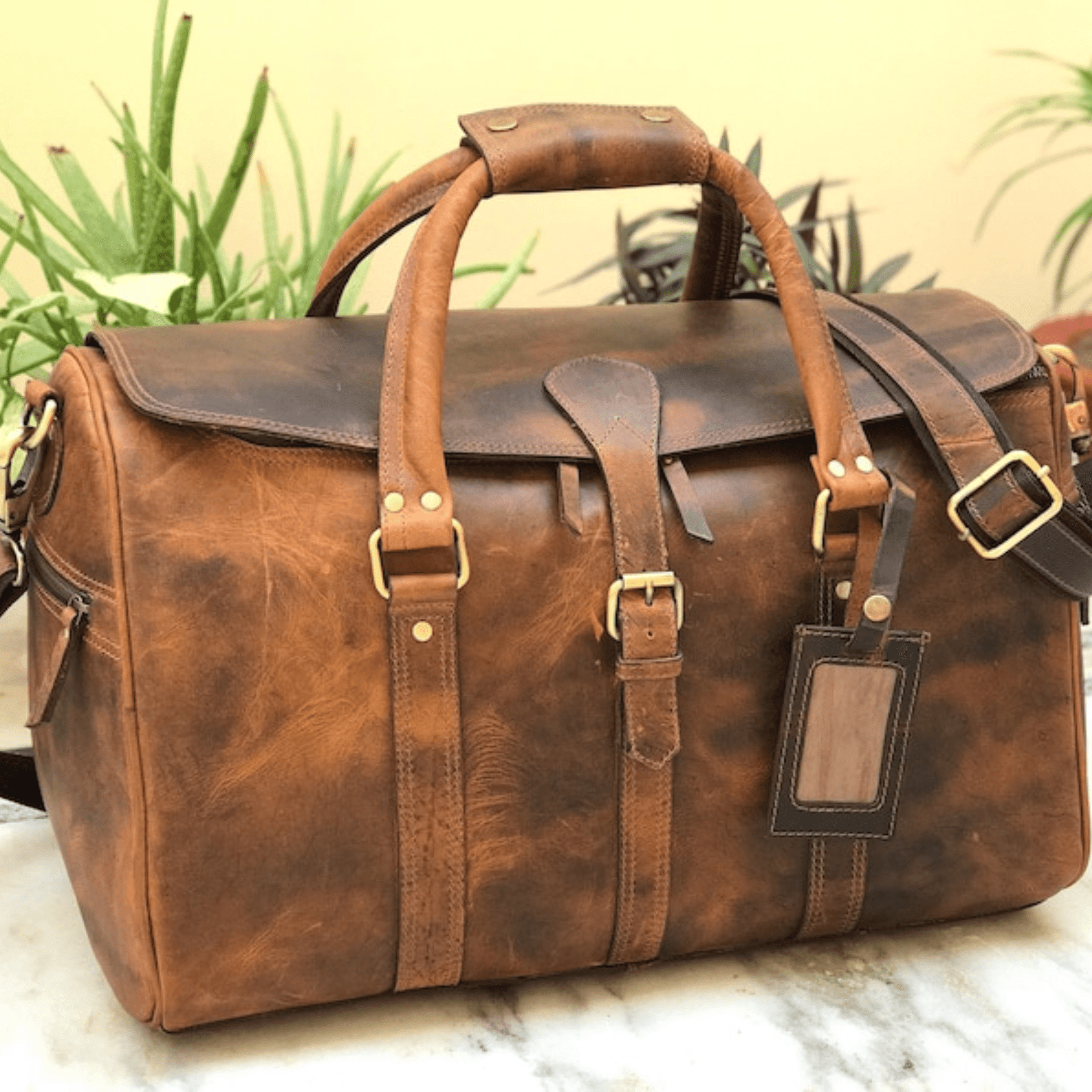 Indian Heritage Secure Voyager Duffle - Leather Shop Factory