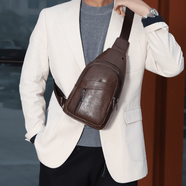 Leather Sling Bag for Men - Leather Shop Factory